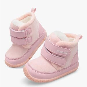 Amazon Pink Kids Boots with Velcro Straps